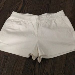 White J. Crew shorts.